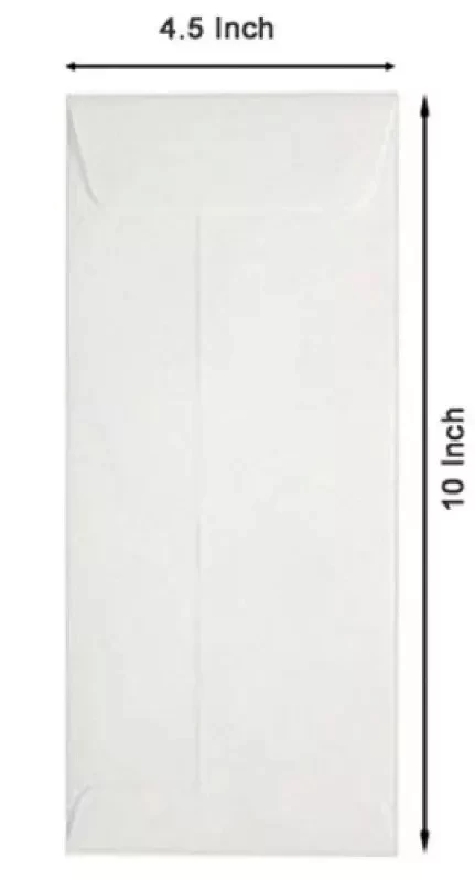 KMP 10 X 4.5 Inch White Envelope